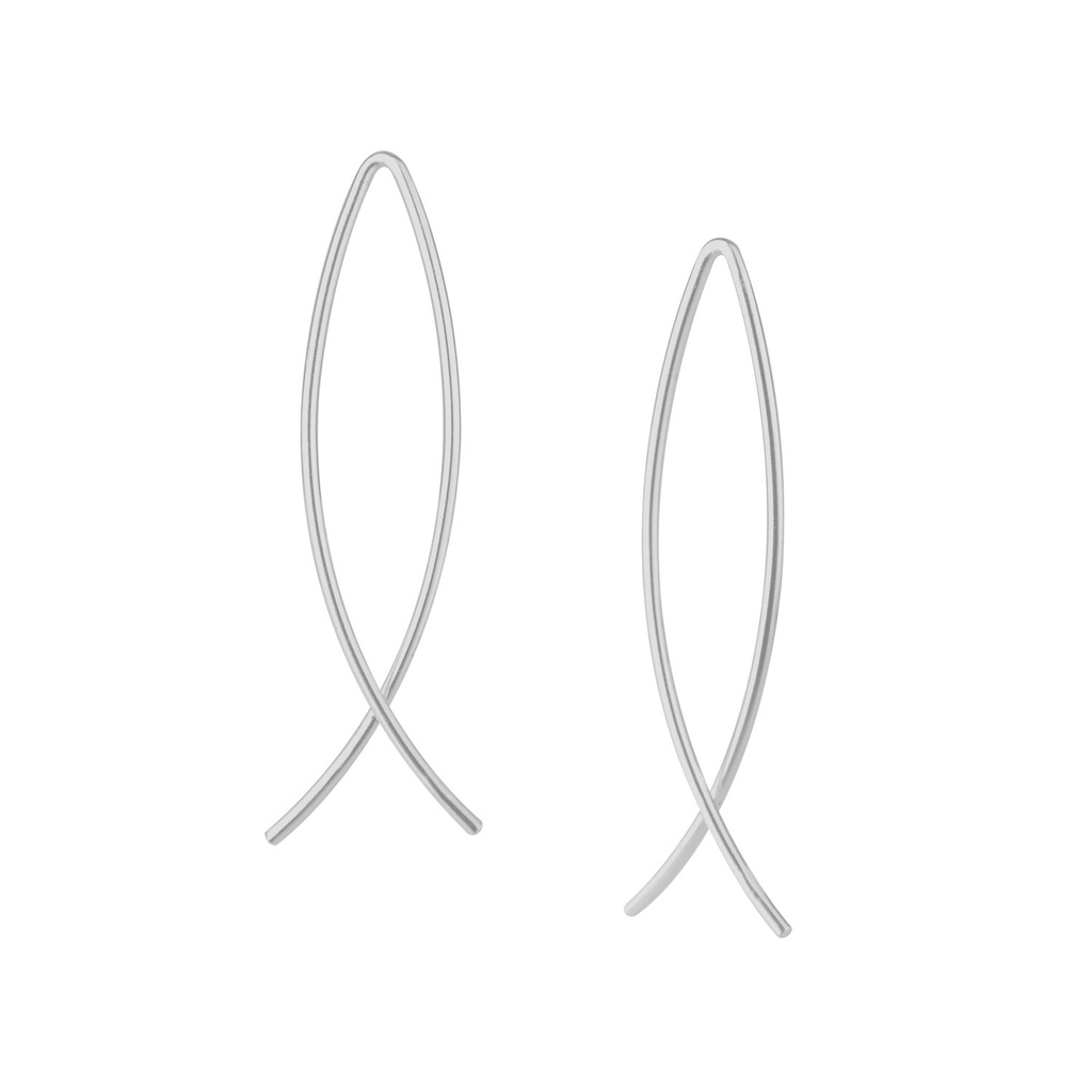 [10006970] Silver Wire Earrings