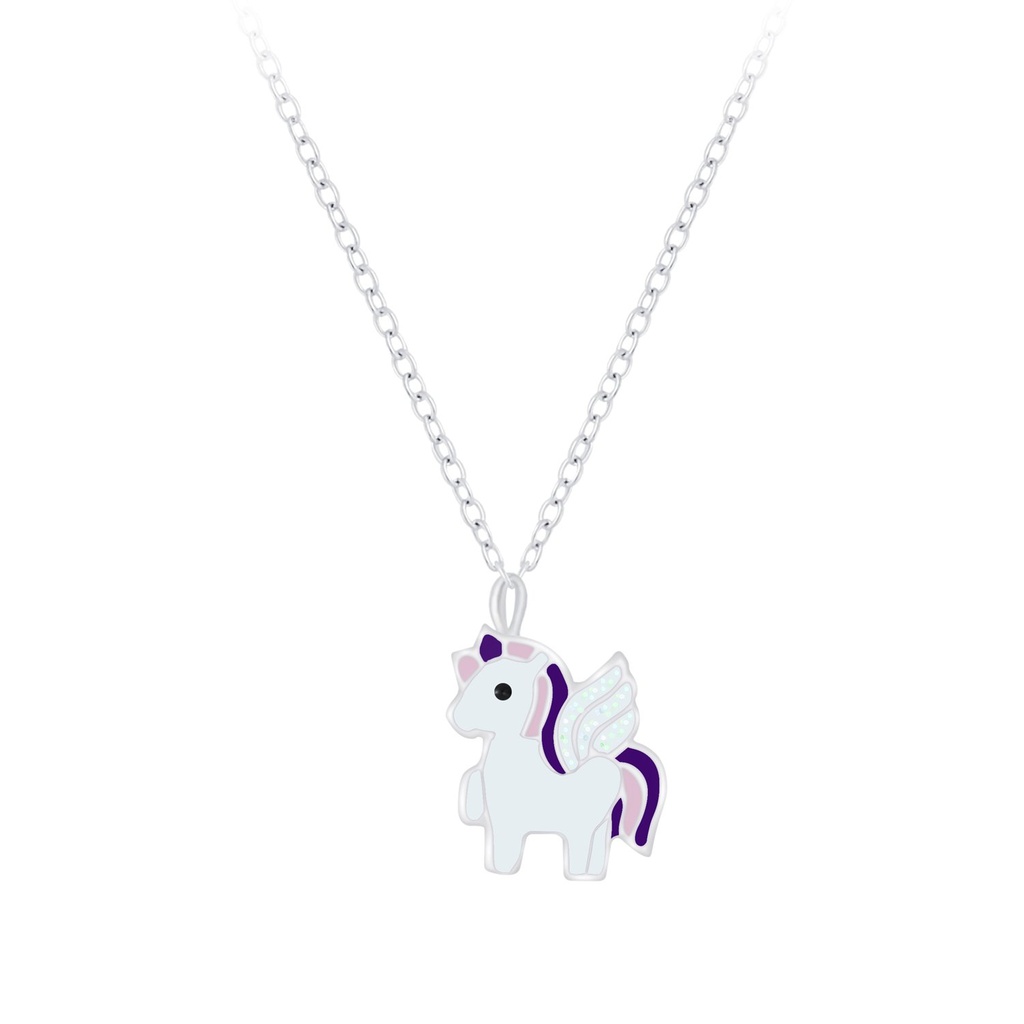 [10009971] Silver Unicorn Necklace