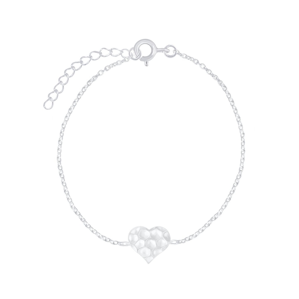 Bracelet cœur en argent