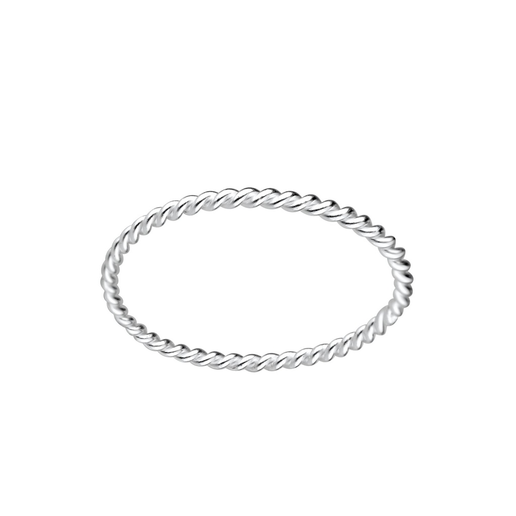 Bague torsadée en argent