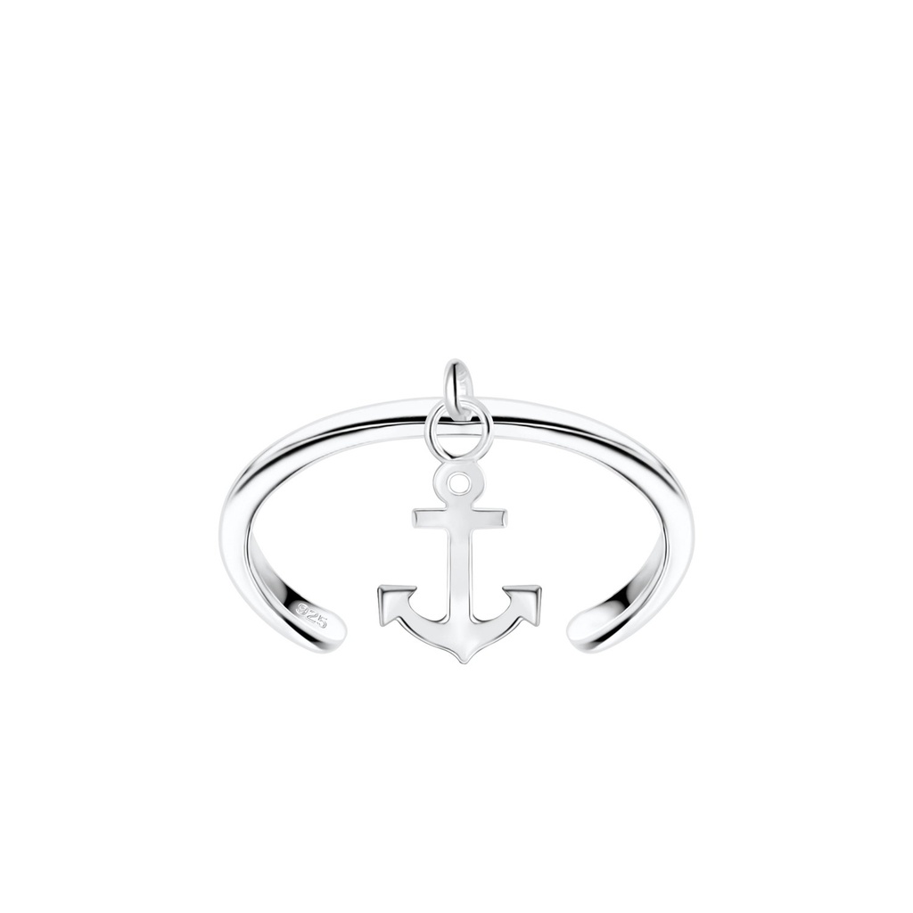 Silver Anchor Toe Ring