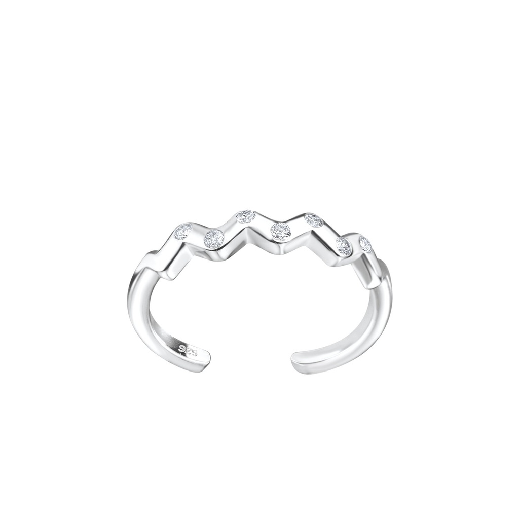 [10010505] Bague d'orteil zigzag en argent