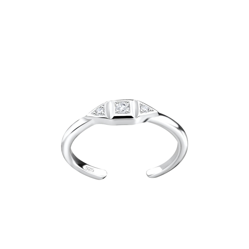 Bague d'orteil géométrique en argent