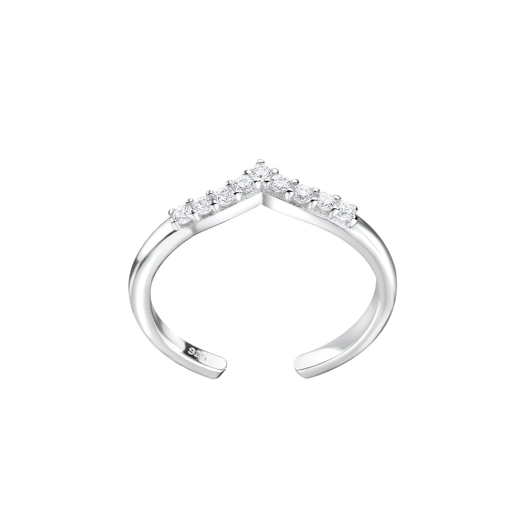 [10010506] Bague d'orteil chevron en argent