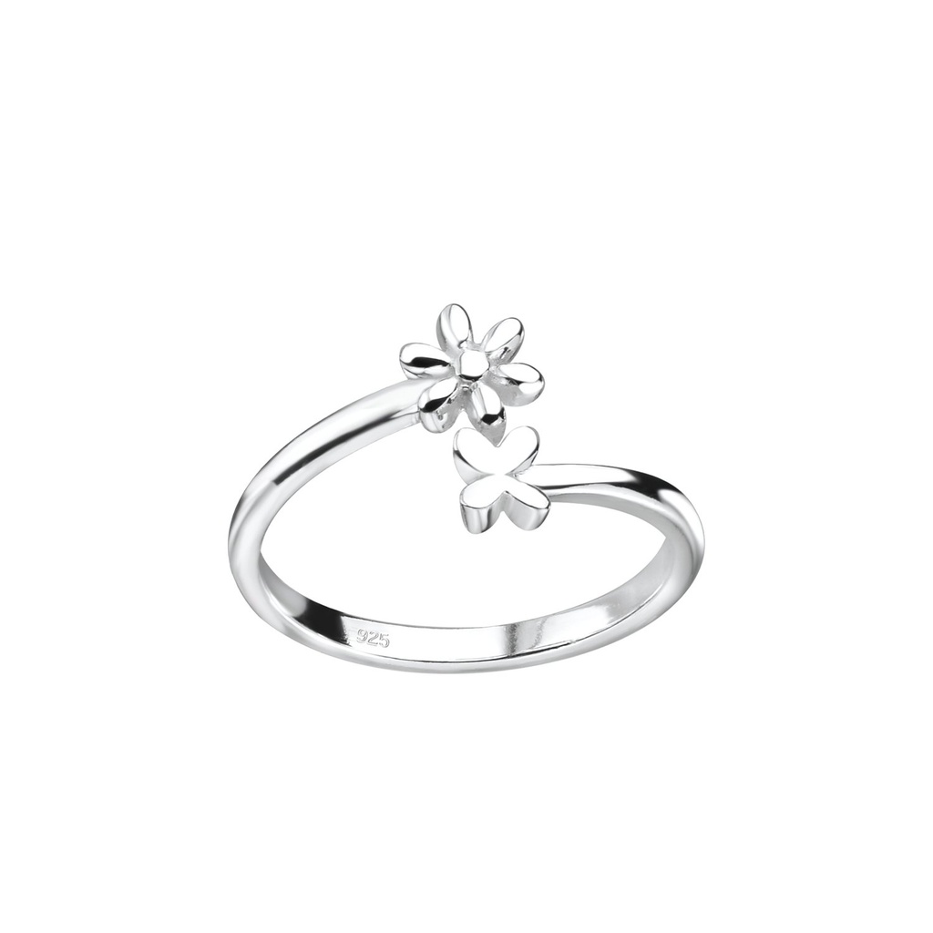 [10010410] Silver Flower Toe Ring