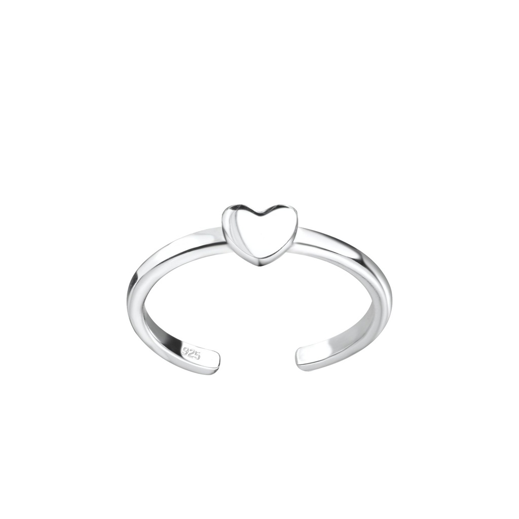 [10010404] Silver Heart Toe Ring