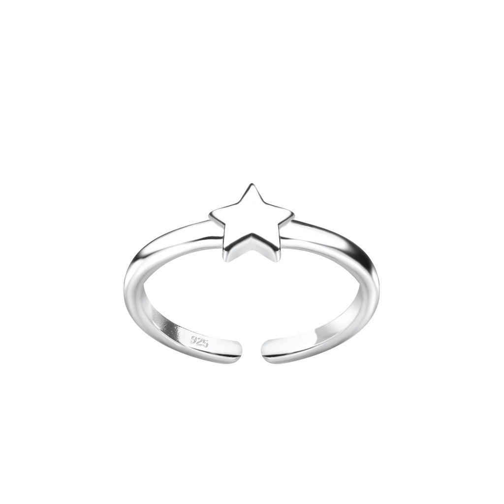 Silver Star Toe Ring