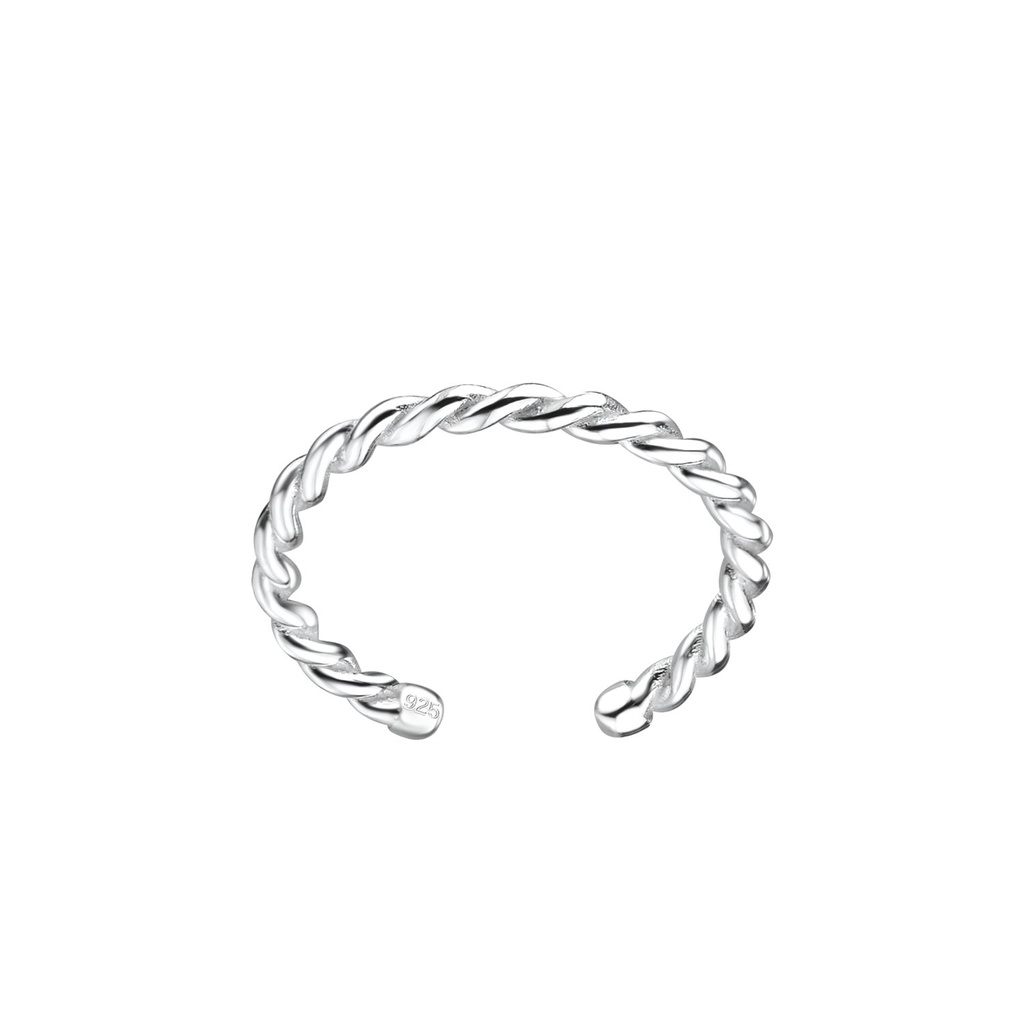Bague d'orteil torsadée en argent