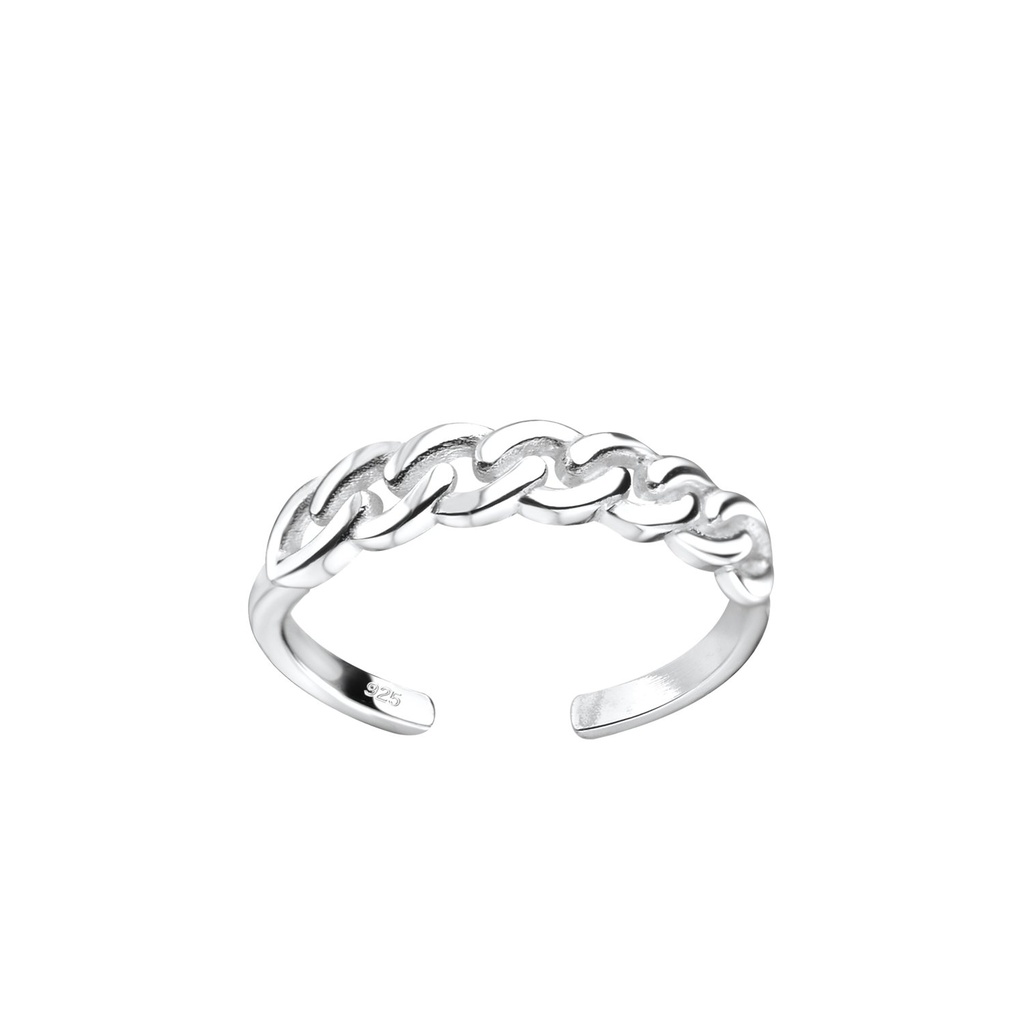 [10010401] Silver Patterned Toe Ring