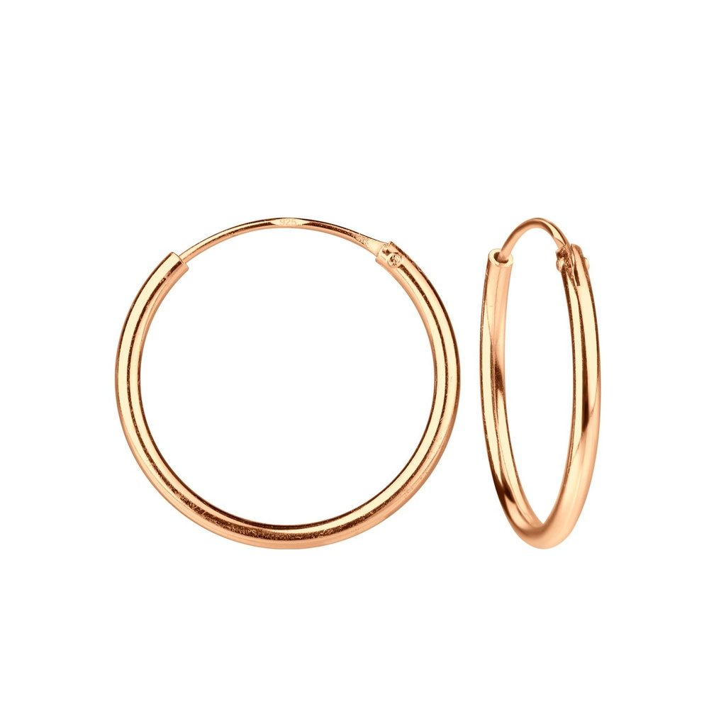 [10009895] 20mm Silver Hoop Earrings