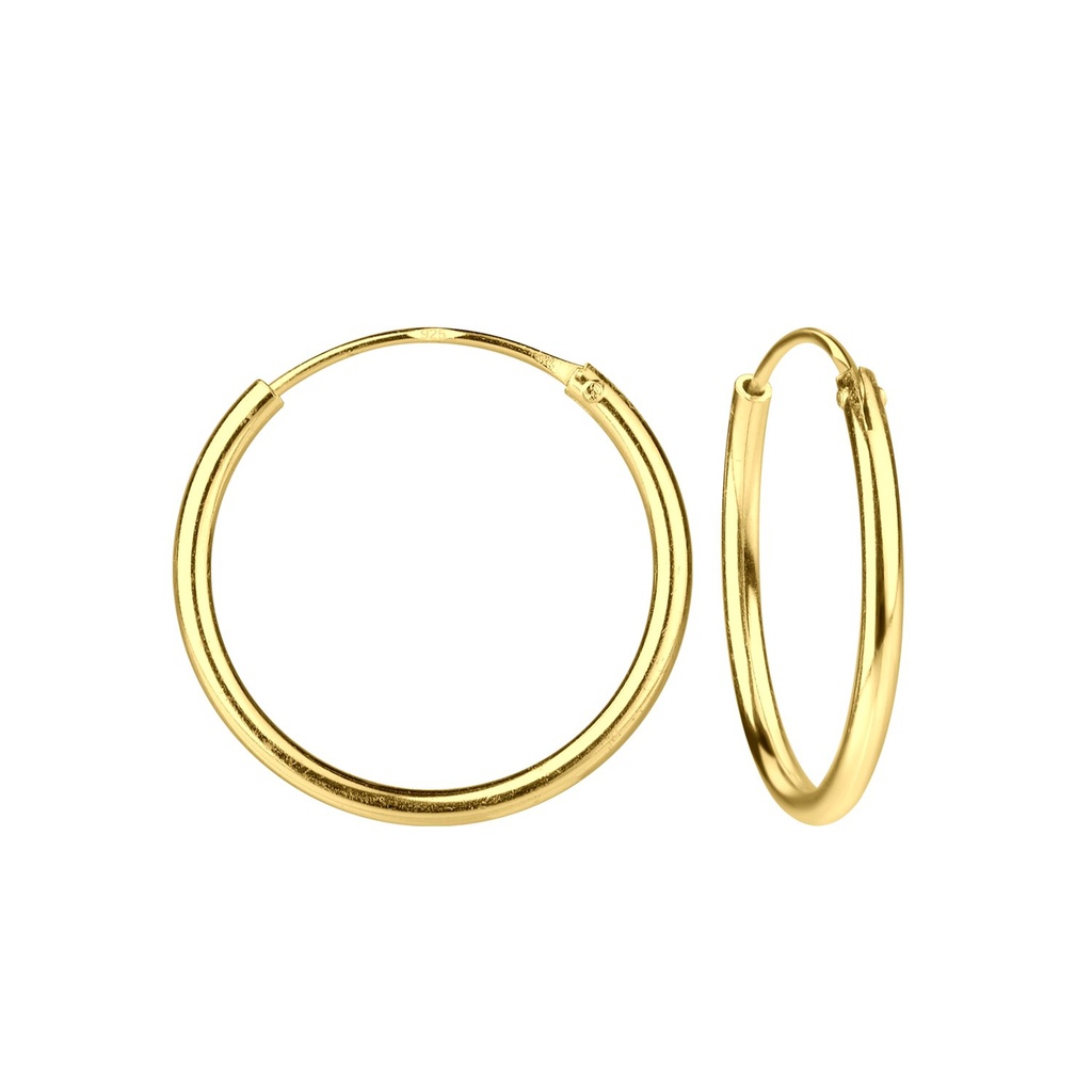 [10009894] 20mm Silver Hoop Earrings