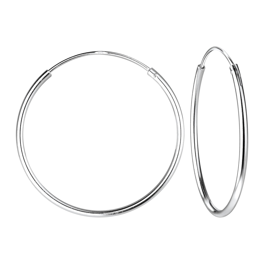 [10005923] Créoles en argent 25 mm