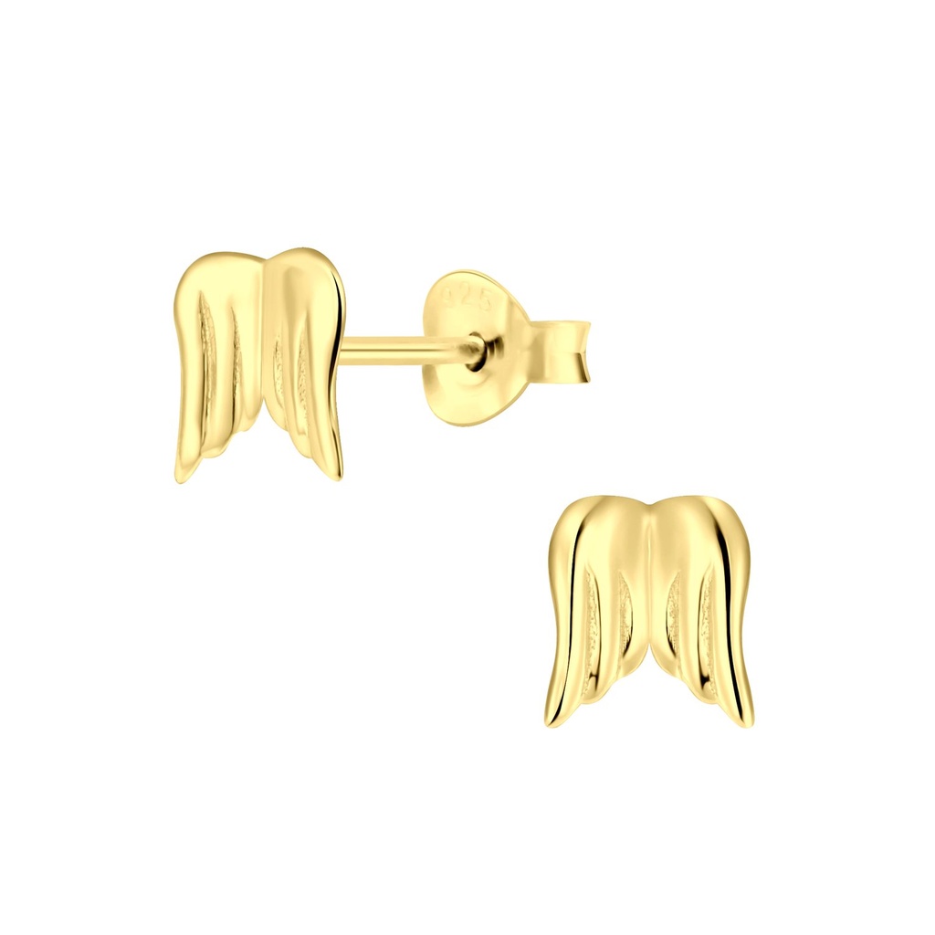Puces d'oreilles aile en argent