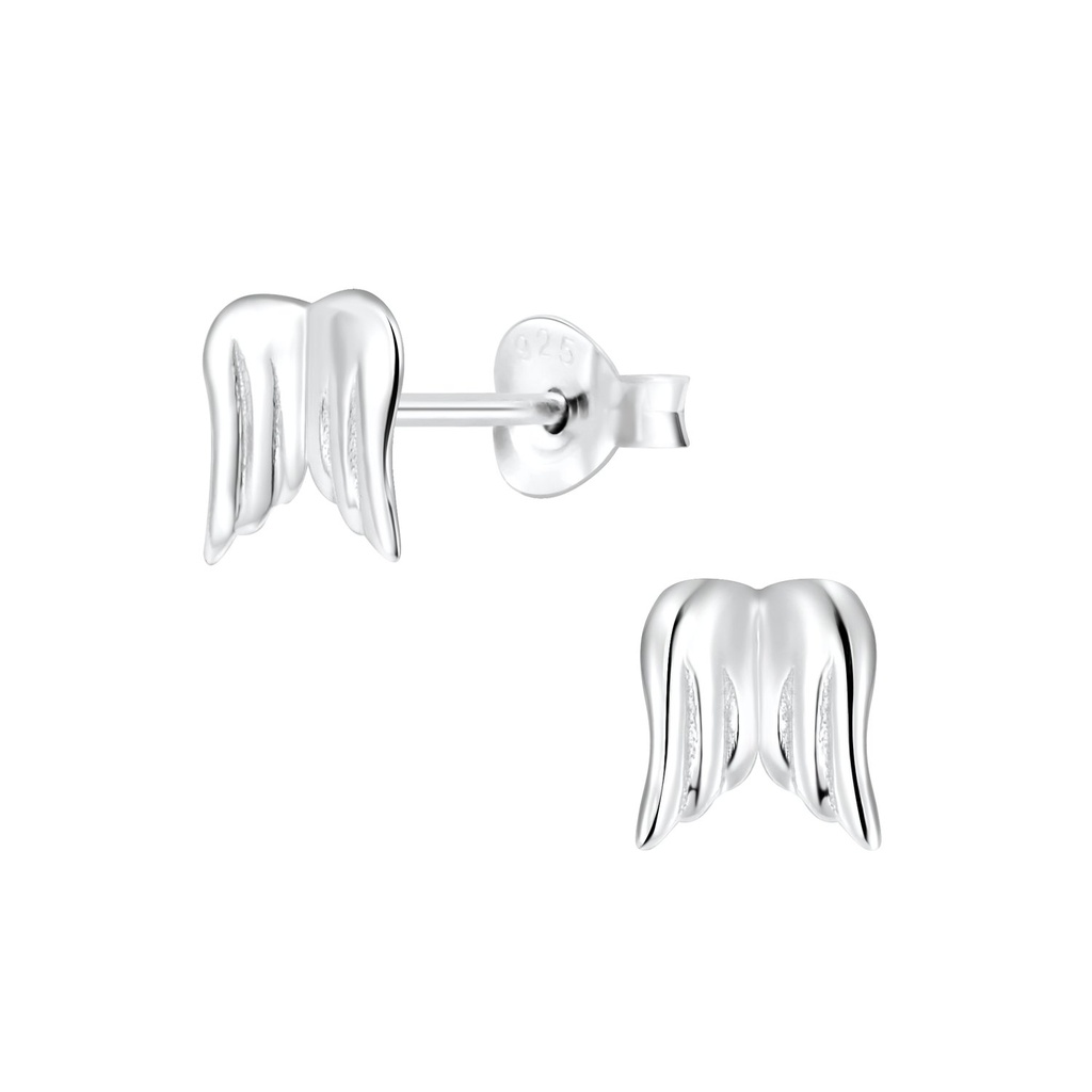 Puces d'oreilles aile en argent