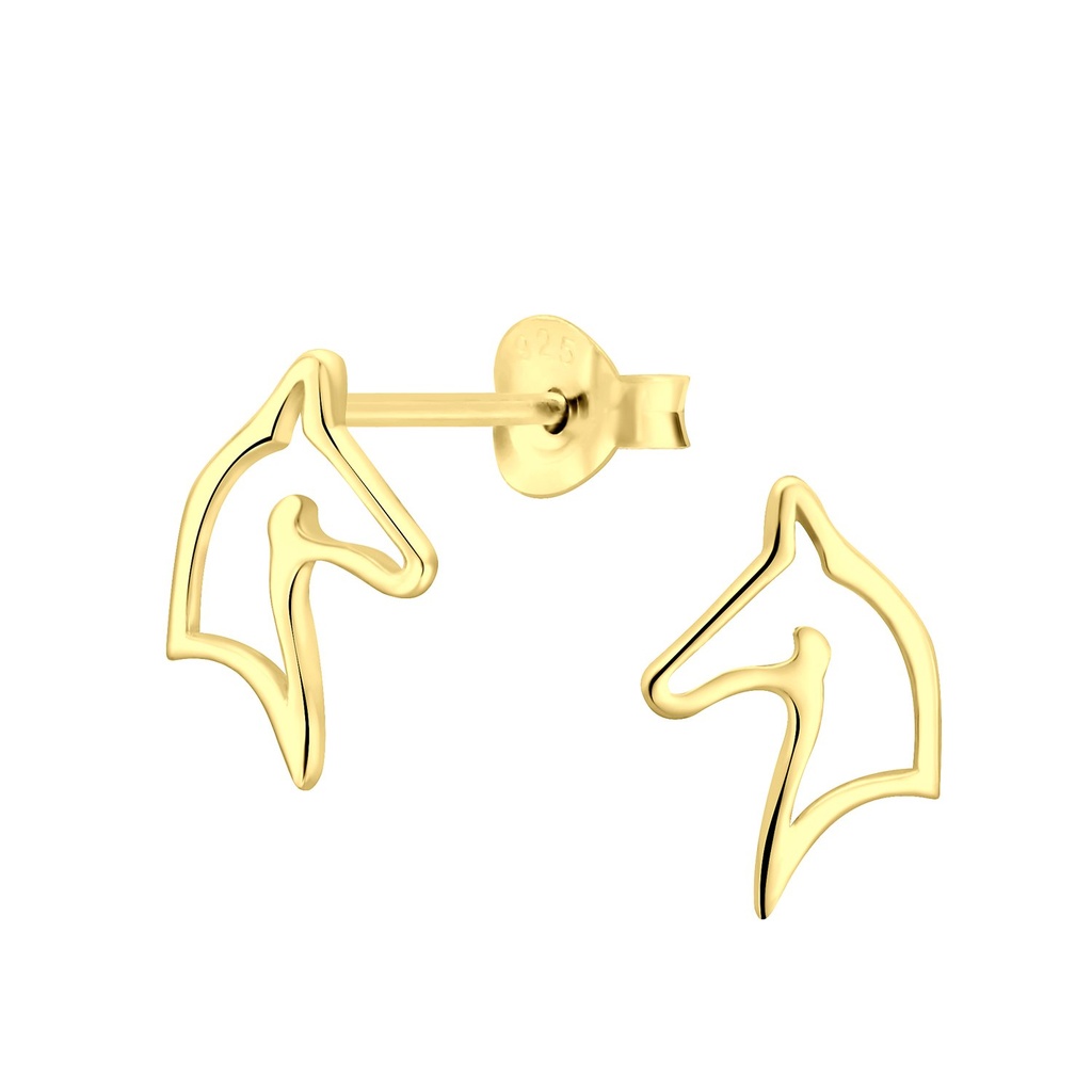 Silver Horse Stud Earrings