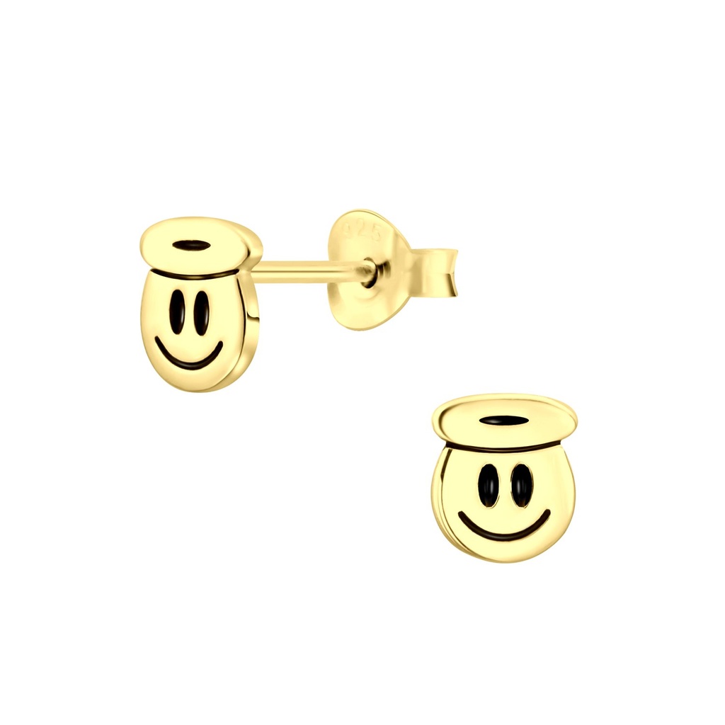 Puces d'oreilles smiley en argent