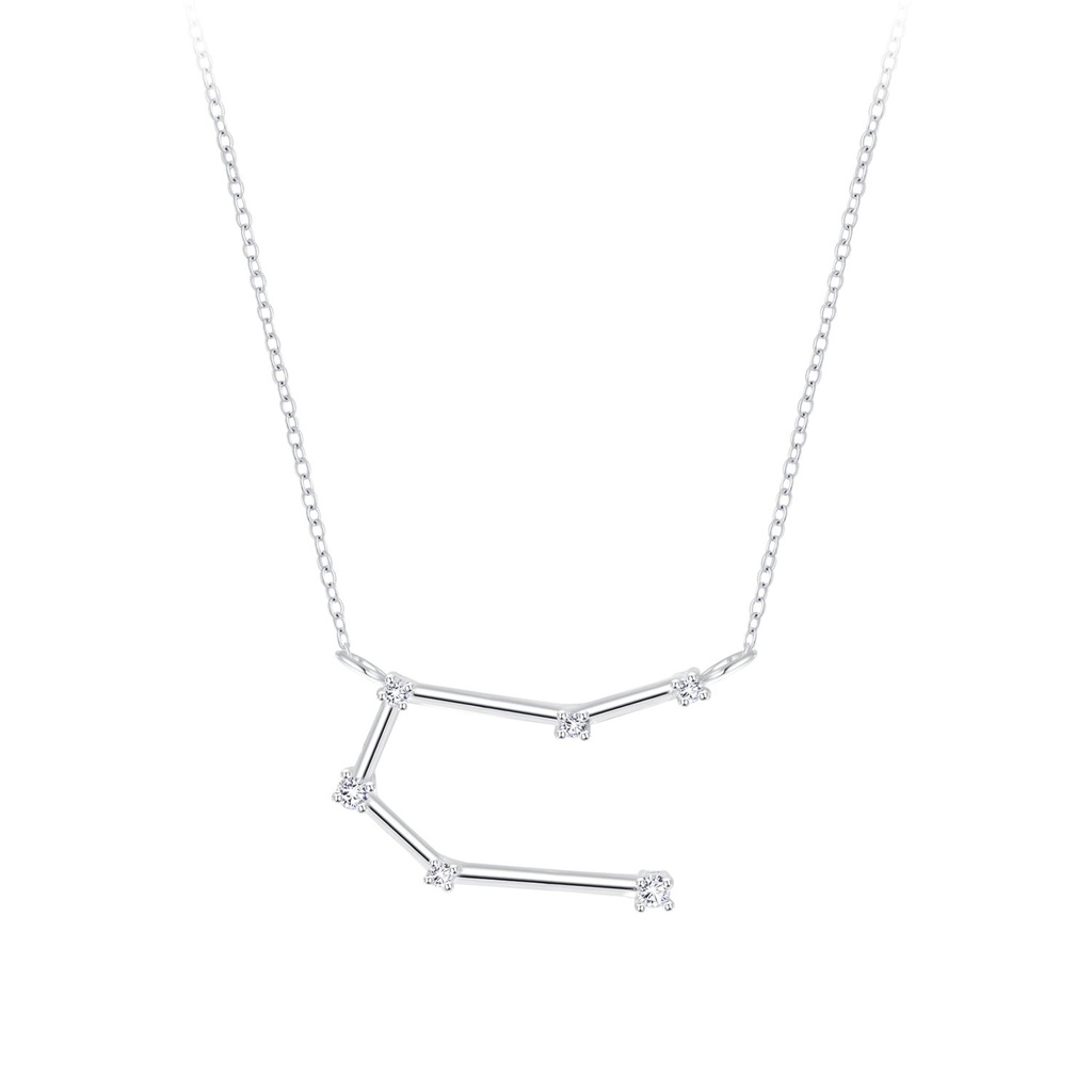 Silver Gemini Constellation Necklace