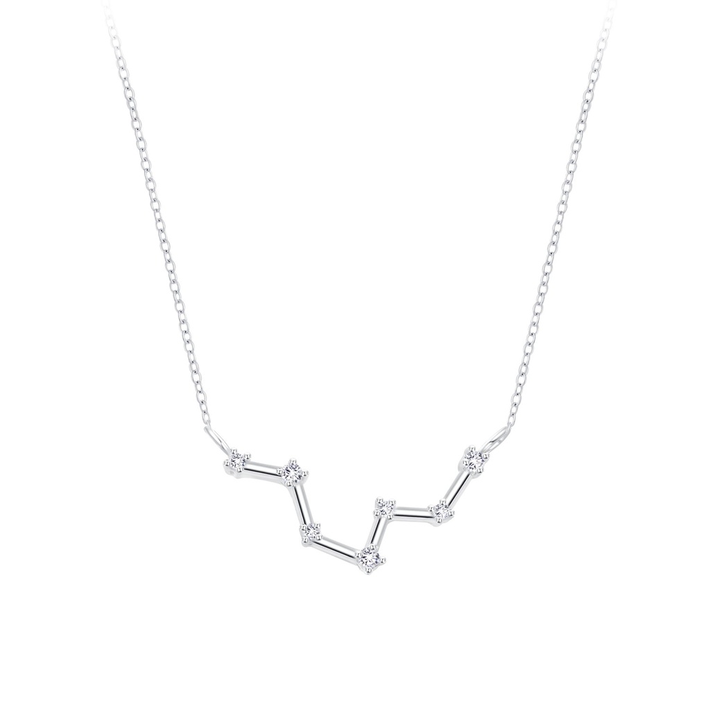 Silver Pisces Constellation Necklace