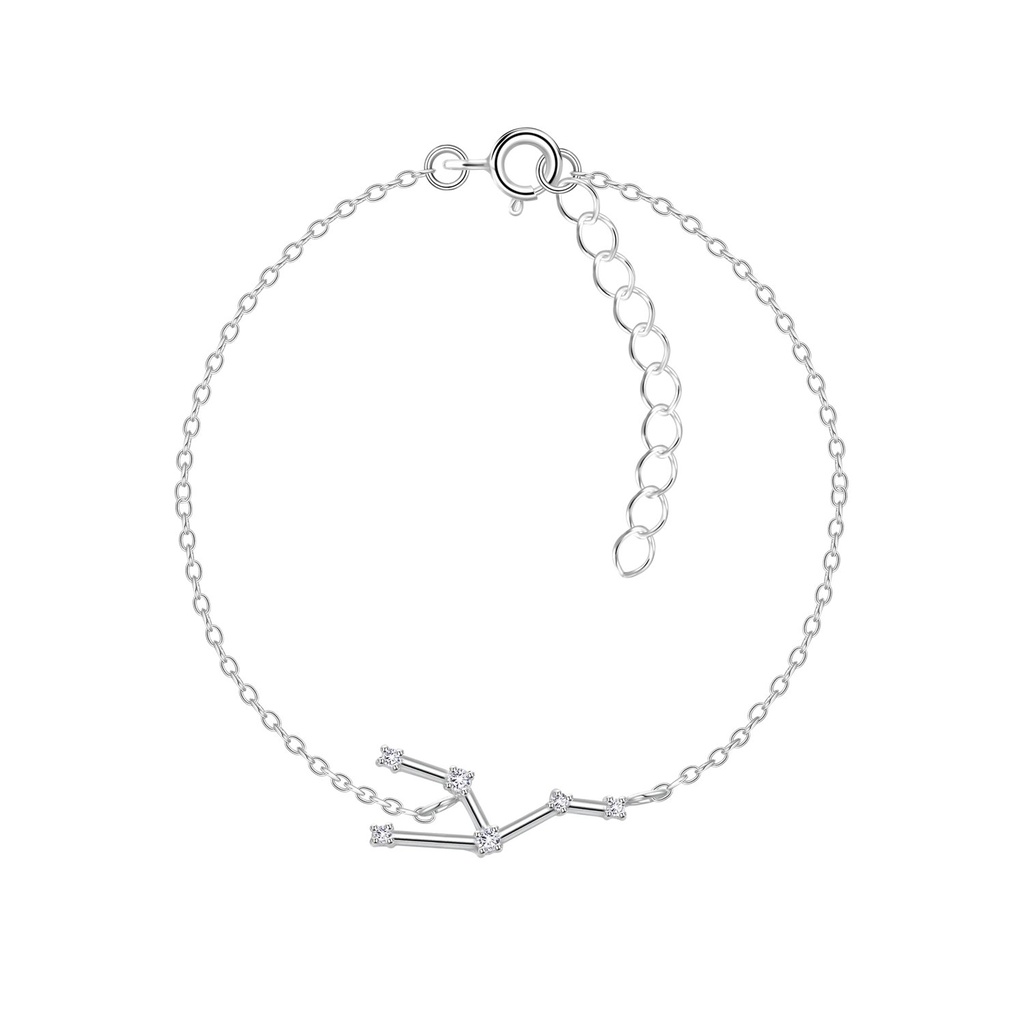 Bracelet constellation Taureau en argent
