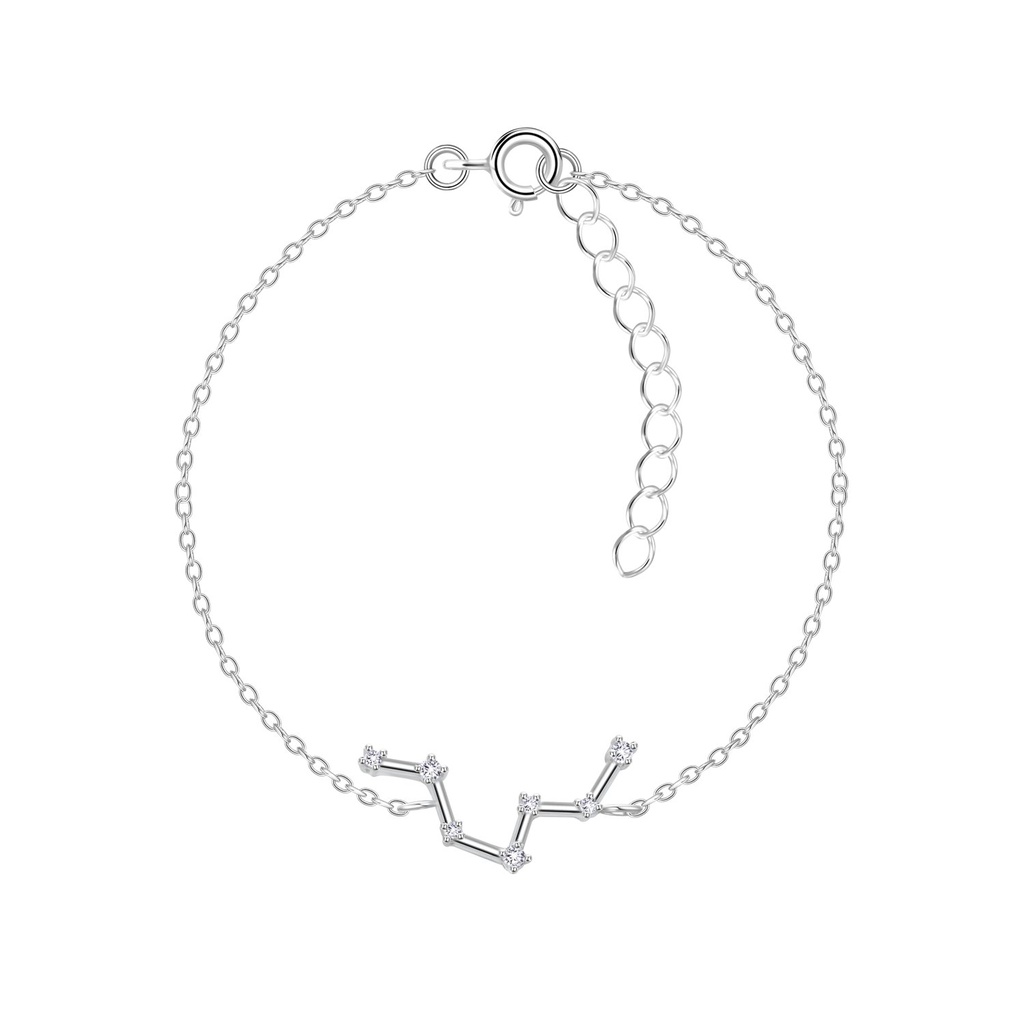 Bracelet constellation Poissons en argent