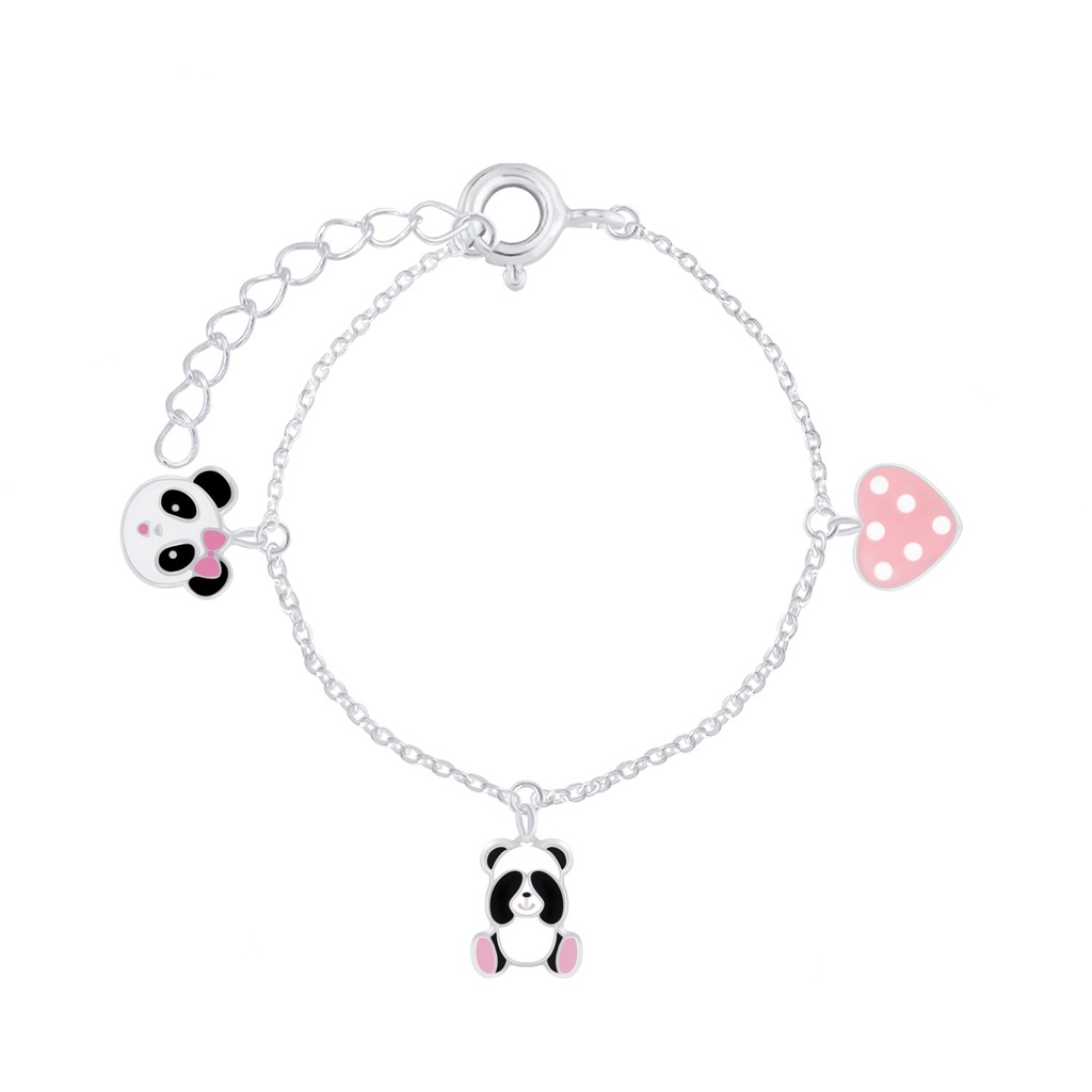 Silver Panda Lovers Bracelet