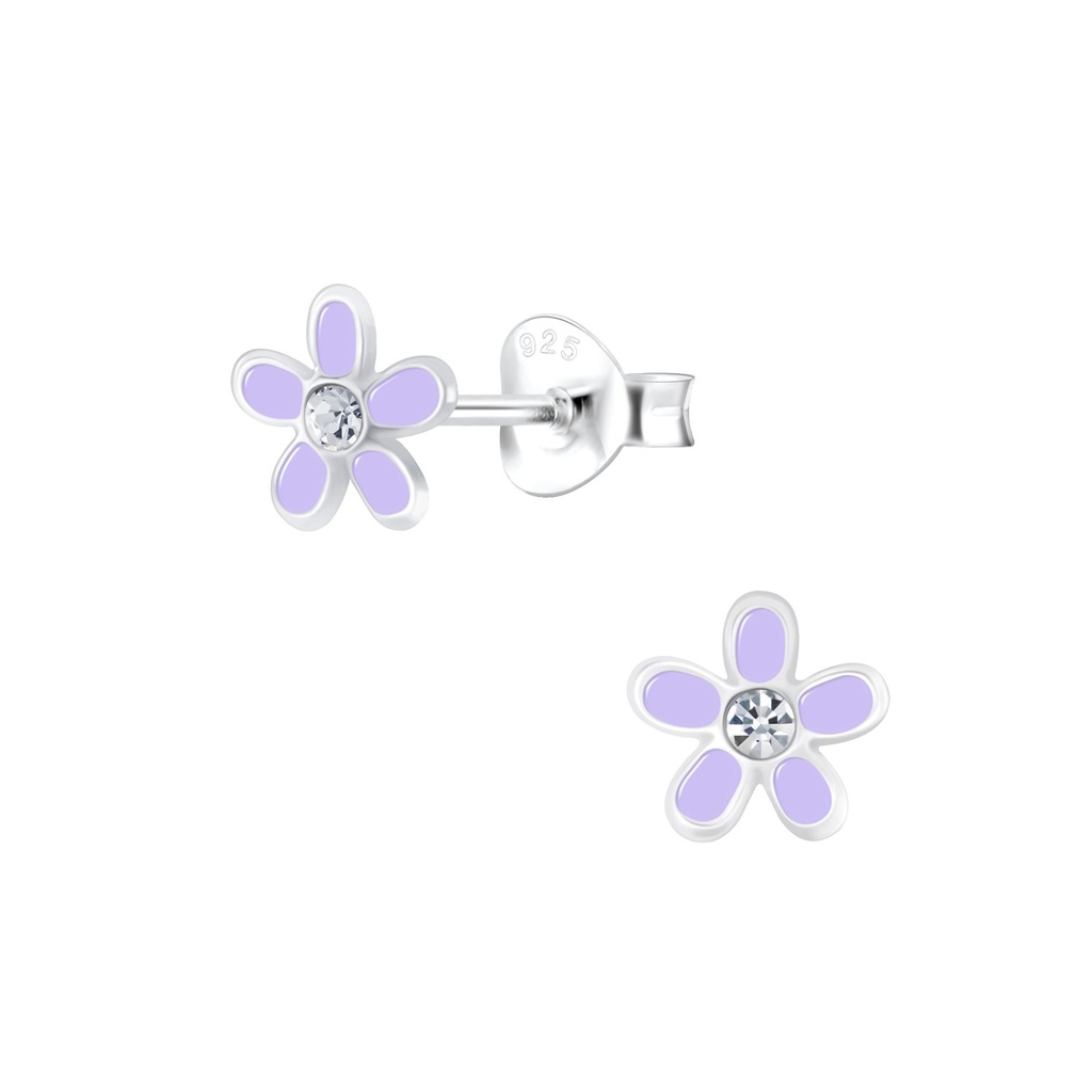 Silver Flower Stud Earrings