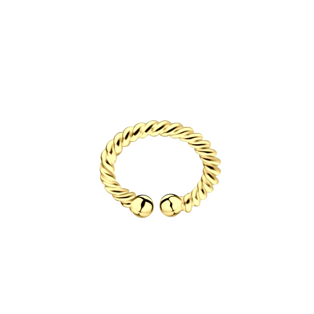 [10010290] Silver Twisted Ear Cuff