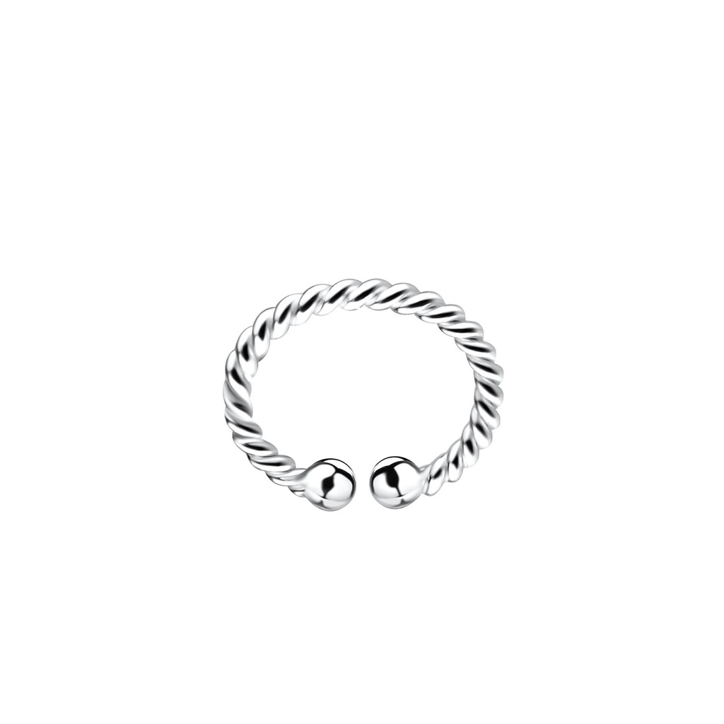 Silver Twisted Ear Cuff