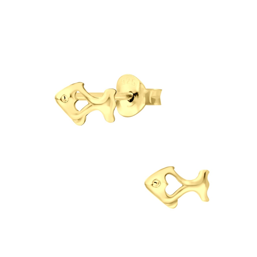 Puces d'oreilles poisson en argent