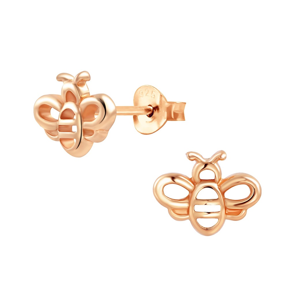 [10008682] Silver Bee Stud Earrings