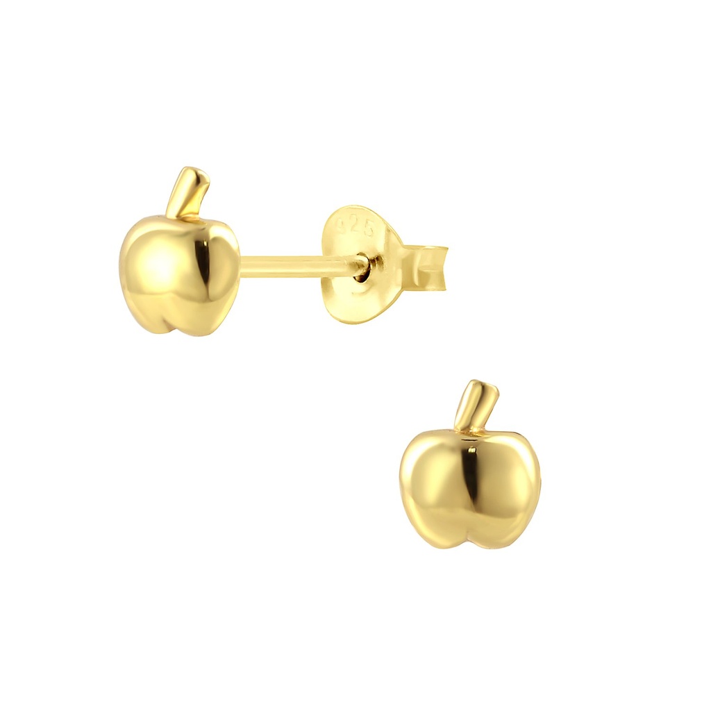 [10007638] Puces d'oreilles pomme en argent