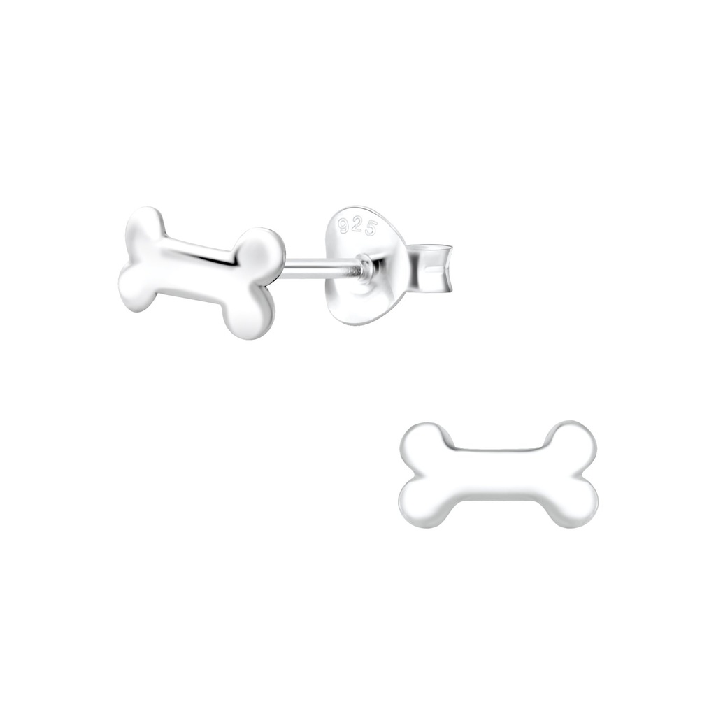 Puces d'oreilles os en argent