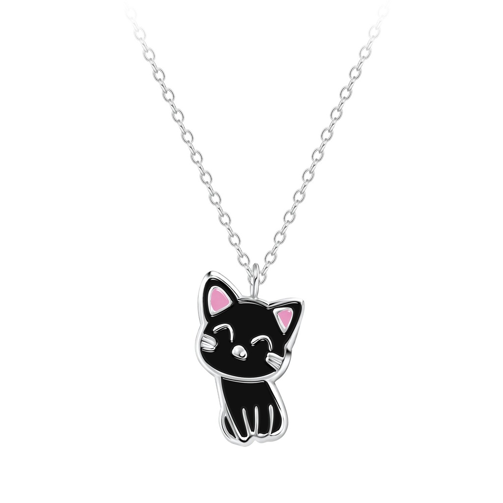 [10009973] Collier chat en argent