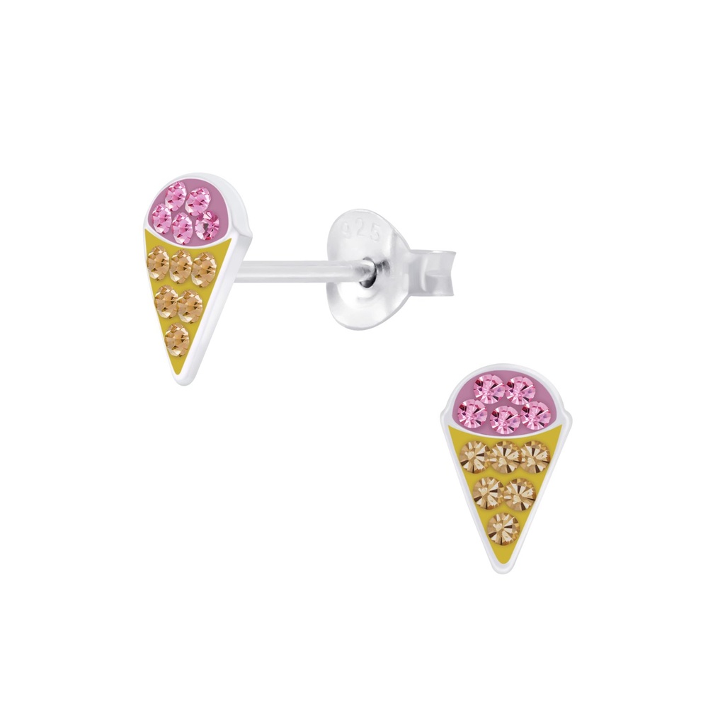 Silver Ice cream Stud Earrings
