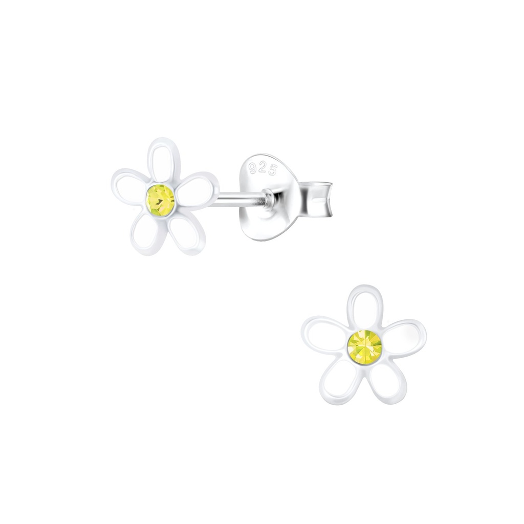 Silver Flower Stud Earrings