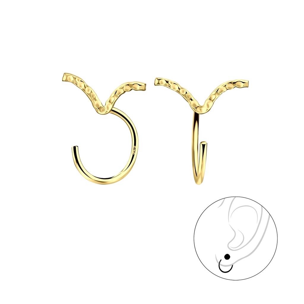 Ear huggers V en argent