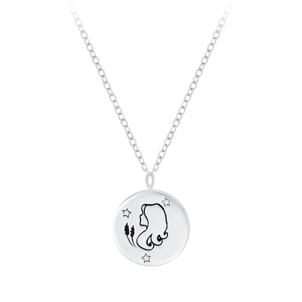 Collier signe du zodiaque Vierge en argent