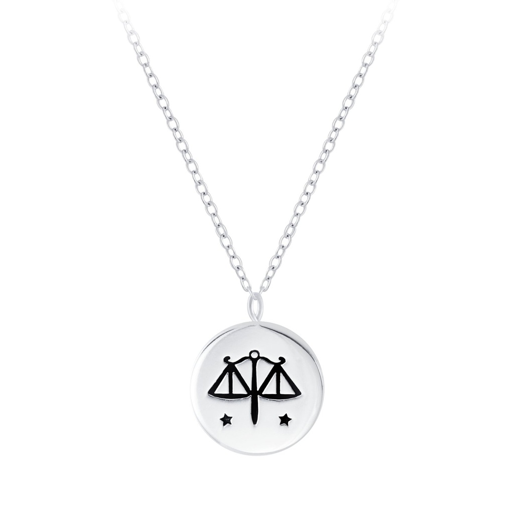 Collier signe du zodiaque Balance en argent