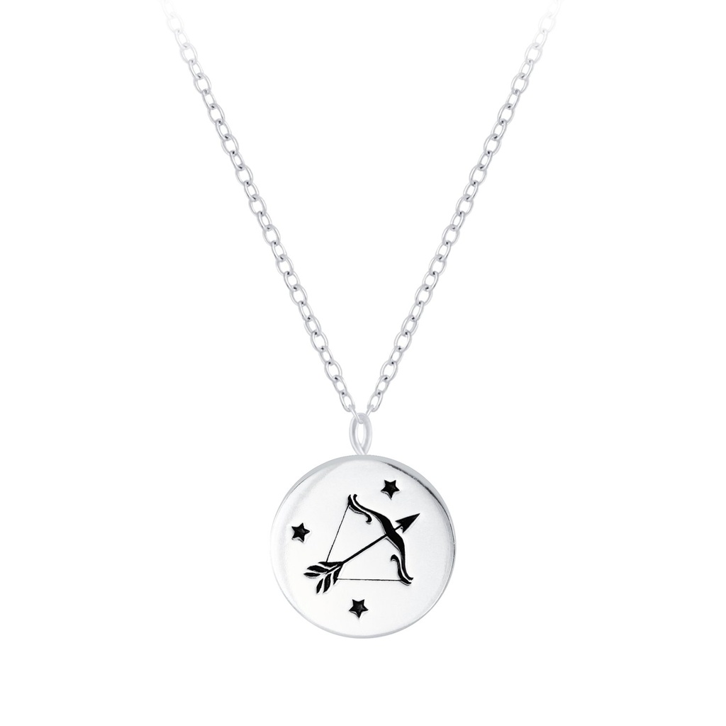 Silver Sagittarius Zodiac Sign Necklace