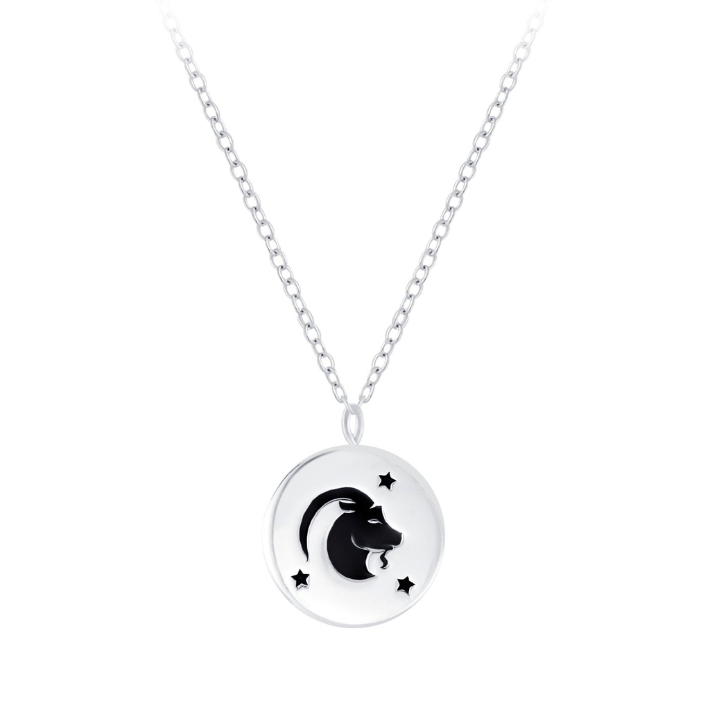 Collier signe du zodiaque Capricorne en argent