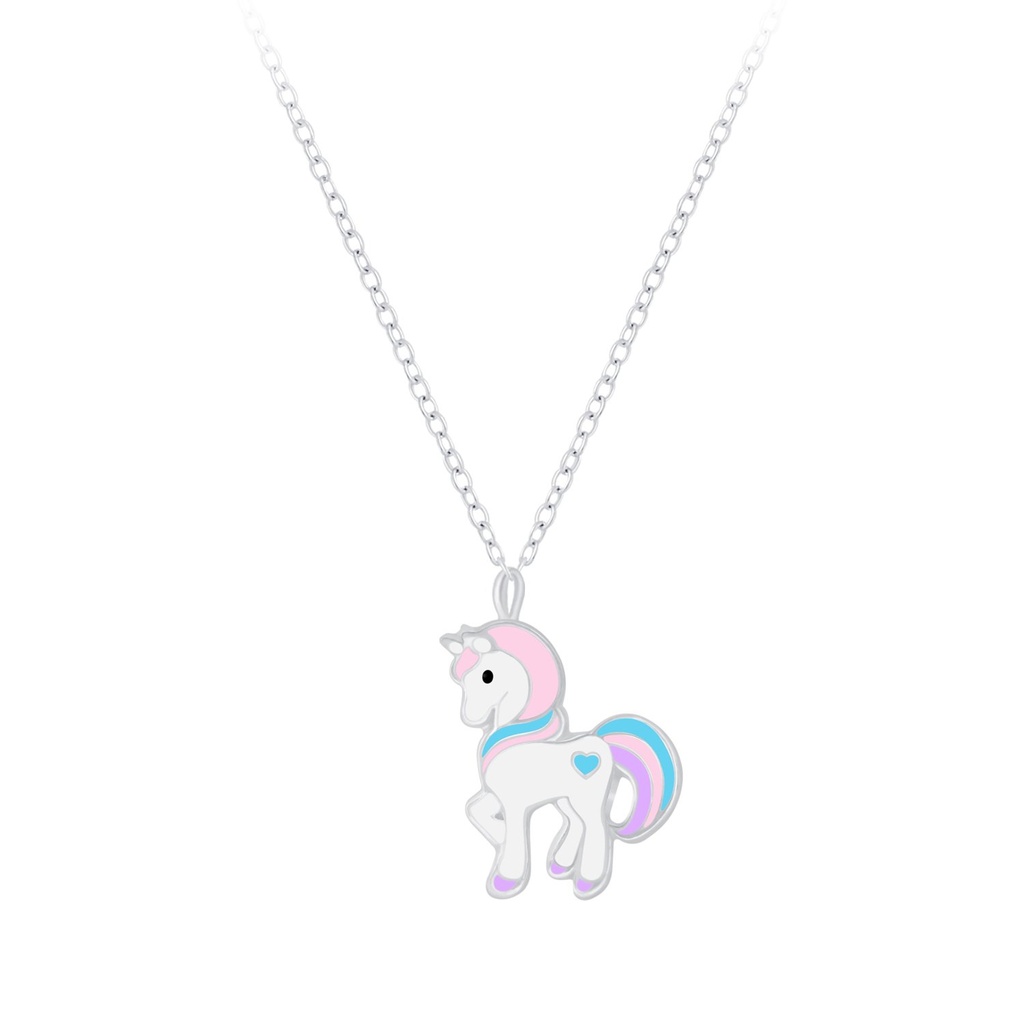 [10009977] Silver Unicorn Necklace