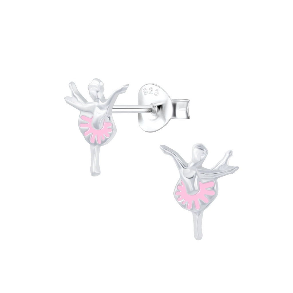 Puces d'oreilles ballerine en argent