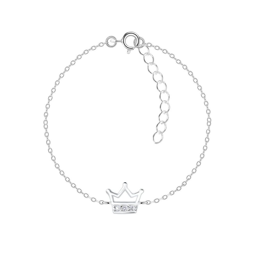 Bracelet couronne en argent