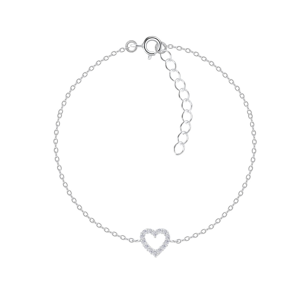 [10010161] Silver Heart Bracelet
