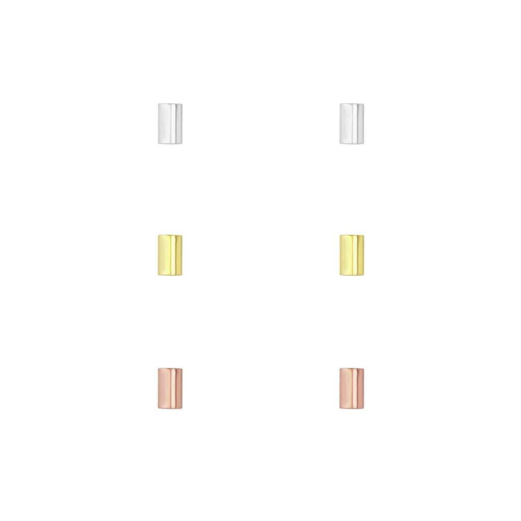 [10010104] Silver Bar Stud Earrings Set