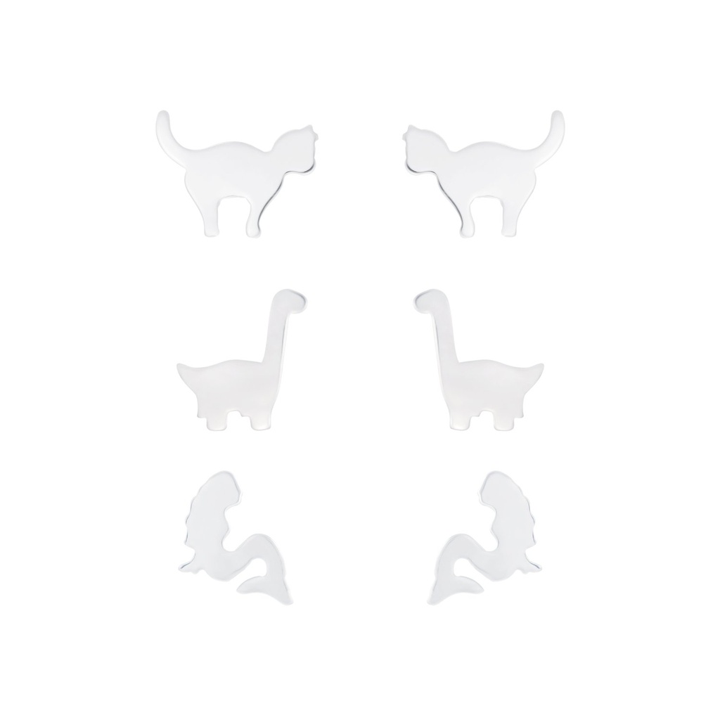 [10010090] Lot de puces d'oreilles lisses en argent