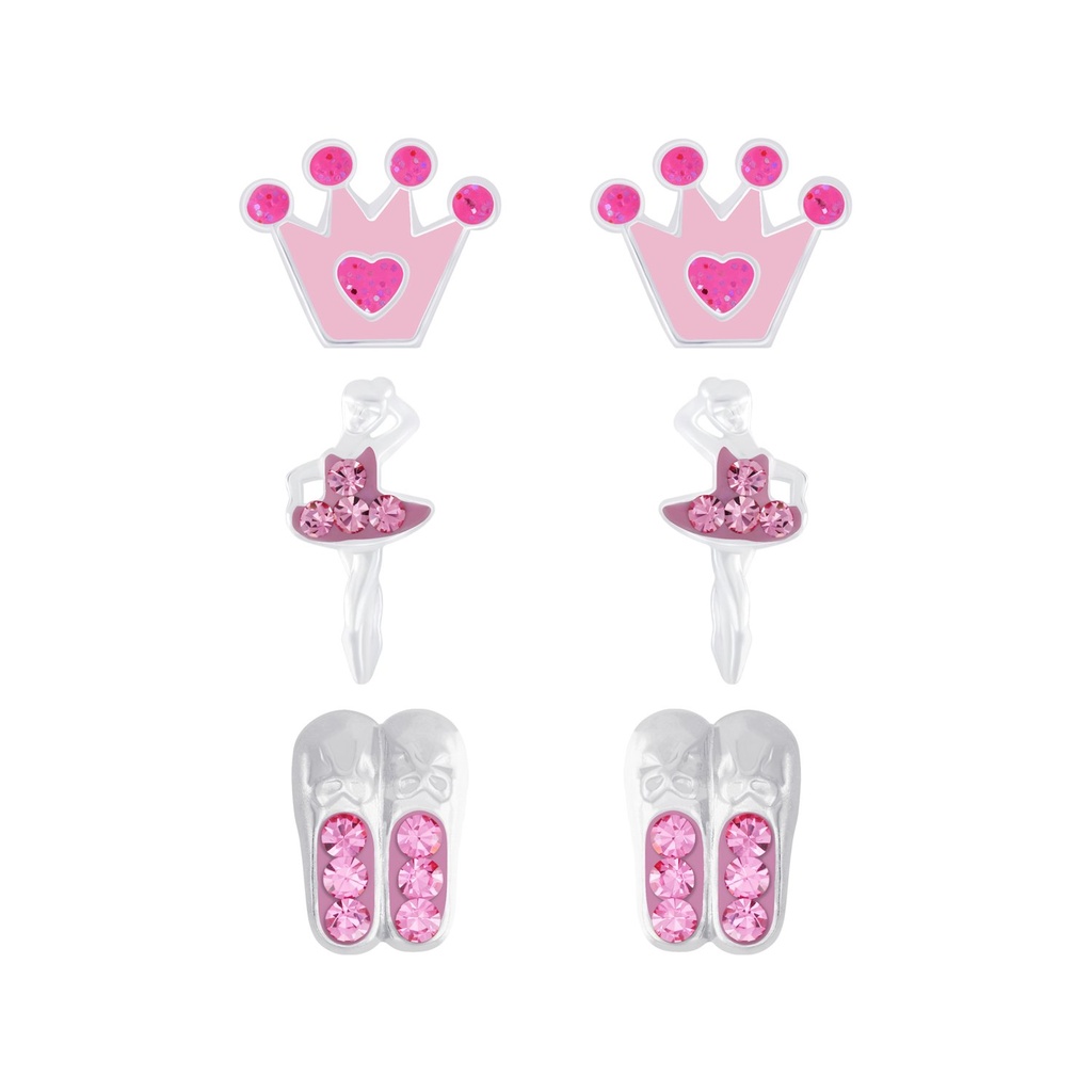 Lot de puces d'oreilles ballerine en argent