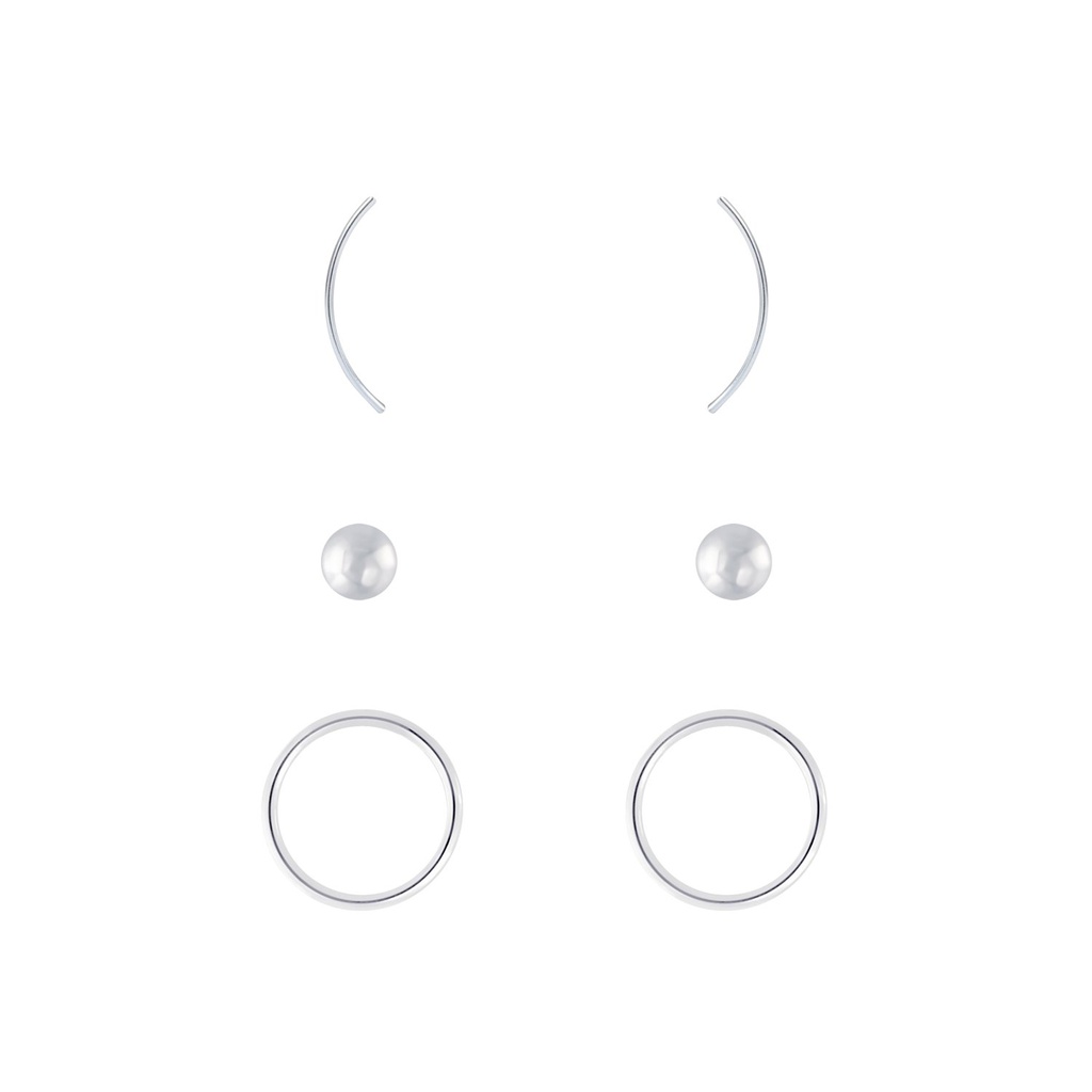 [10010089] Lot de puces d'oreilles basiques en argent