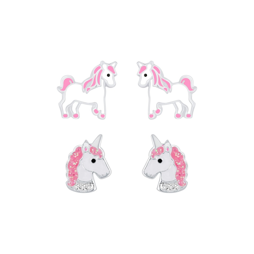 [10010044] Lot de puces d'oreilles licorne en argent