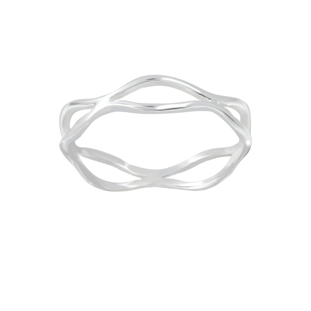 Bague torsadée en argent